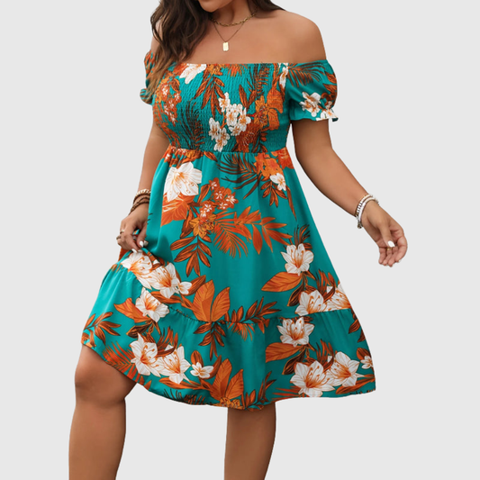 Bloom Shoulder Plus Size Dress