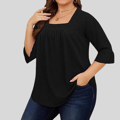 Plus Size Solid Casual Shirt