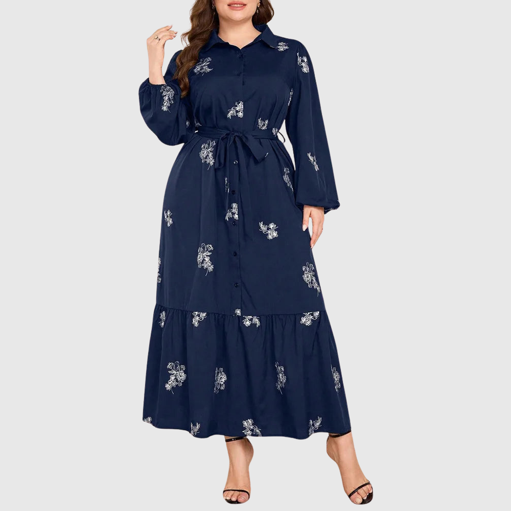 Embroidered Plus Size Maxi Dress