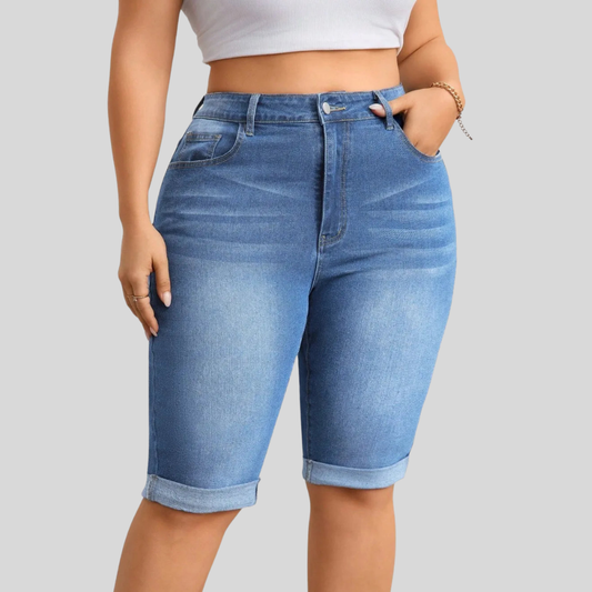 Mid Thigh Plus Size Shorts