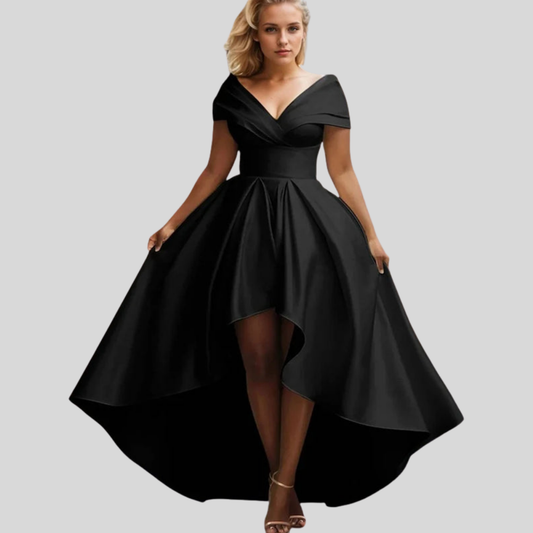 Plus Size Irregular Hem Gown
