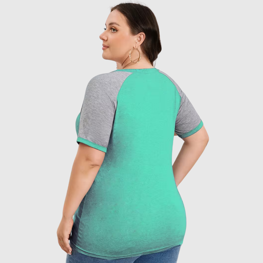 Raglan Block Plus Size Top