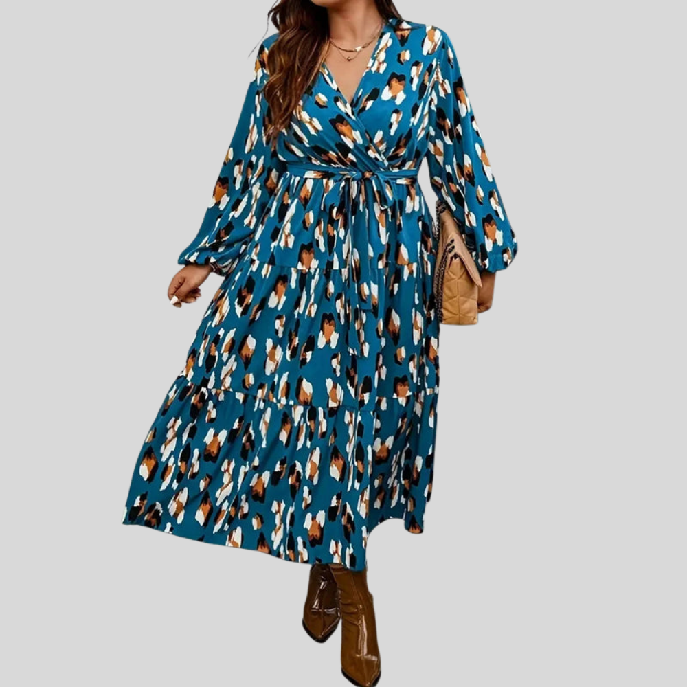 Belted Plus Size Maxi Dress
