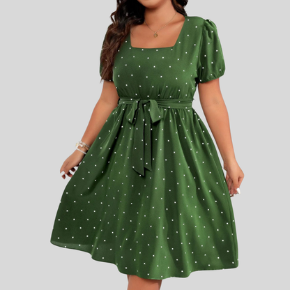 Plus Size Retro Polka Dress