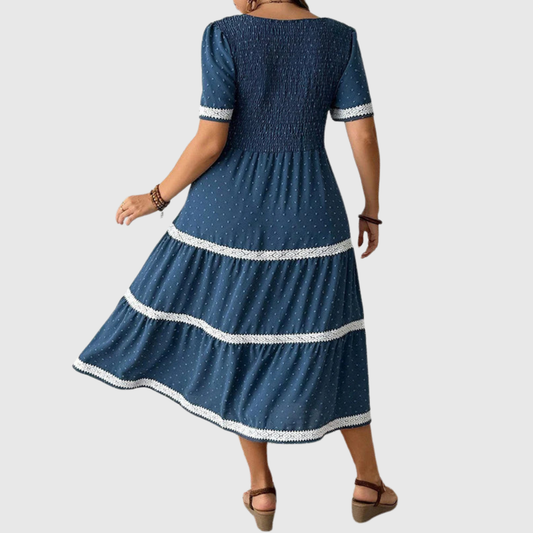 Swiss Dot Plus Size Summer Dress