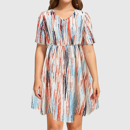Striped Plus Size Casual Dress
