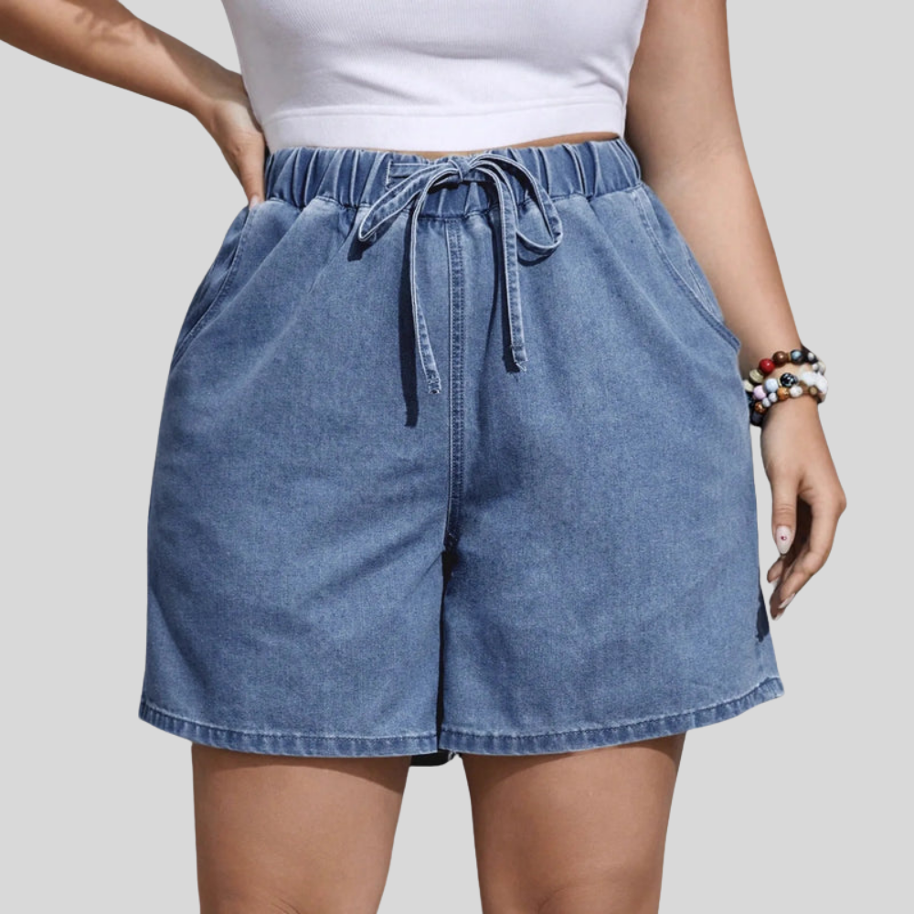 Elastic Waist Plus Size Shorts