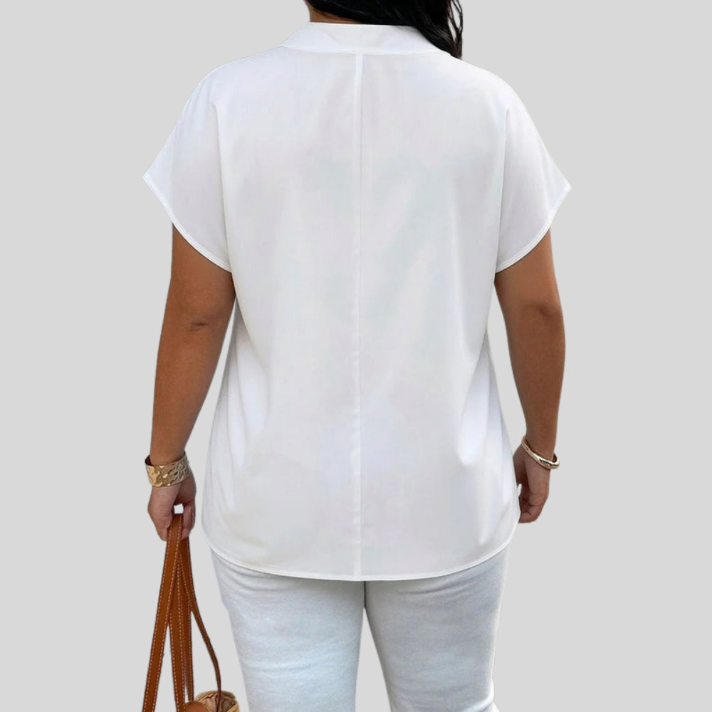 Printed Batwing Plus Size Blouse