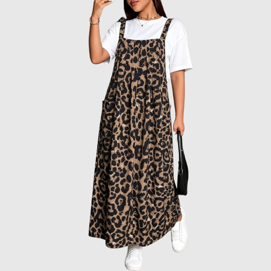 Wild Print Plus Size Summer Dress