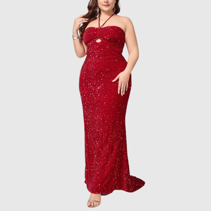 Glam Plus Size Evening Dress