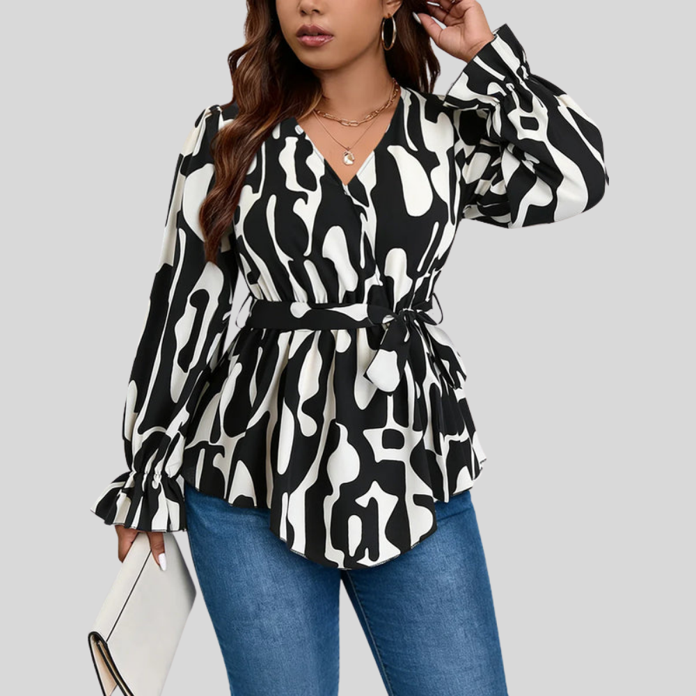 Plus Size Peplum Summer Blouse