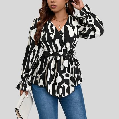 Plus Size Peplum Summer Blouse