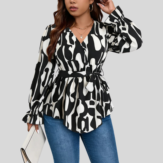 Plus Size Peplum Summer Blouse