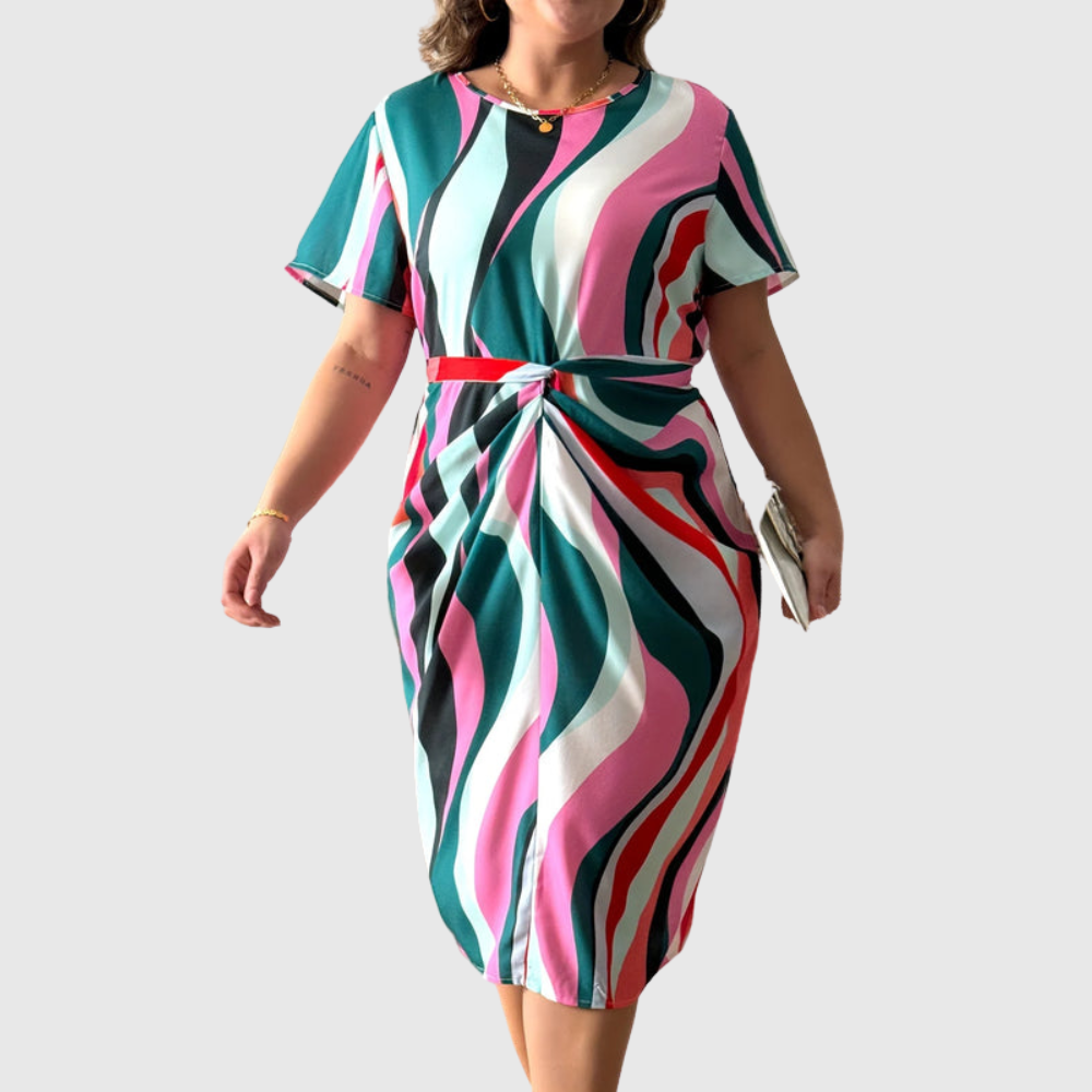 Geometric Plus Size Summer Dress