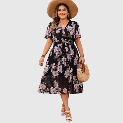Surplice Plus Size Summer Dress