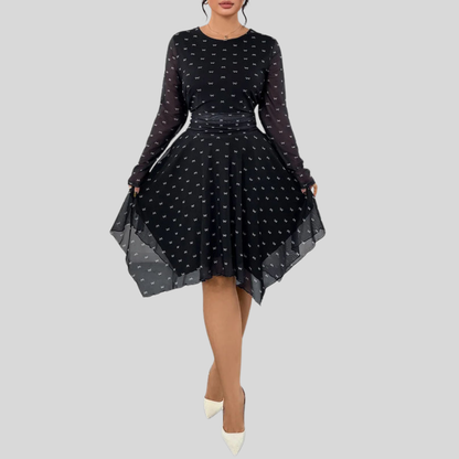 Plus Size Bow Print Dress