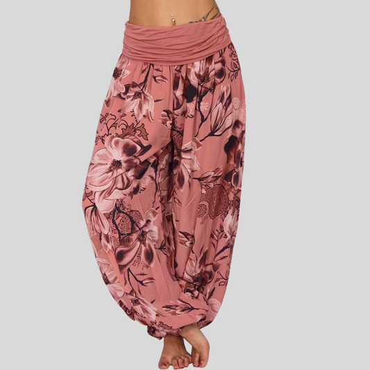 Plus Size Floral Harem Pants