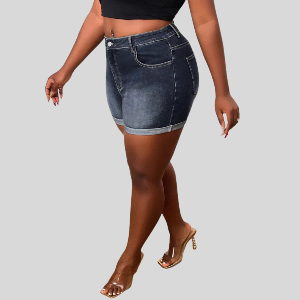 Retro Rolled Plus Size Shorts