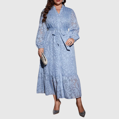Belted Plus Size Shirt Dress