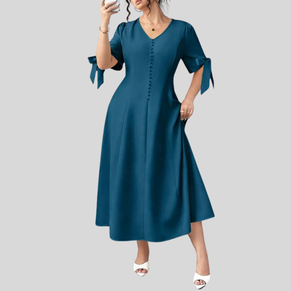 Tie Detail Plus Size Summer Dress