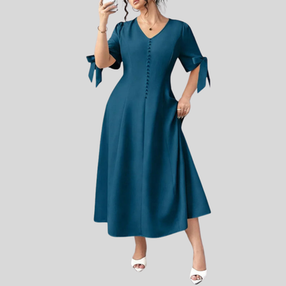 Tie Detail Plus Size Summer Dress