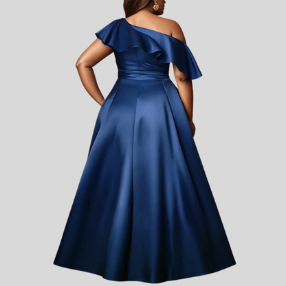 Plus Size Ruffle Formal Gown