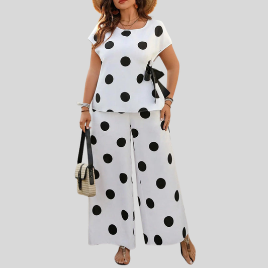 Polka Lounge Plus Size Set