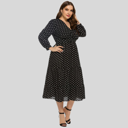 Polka Dot Plus Size Dress