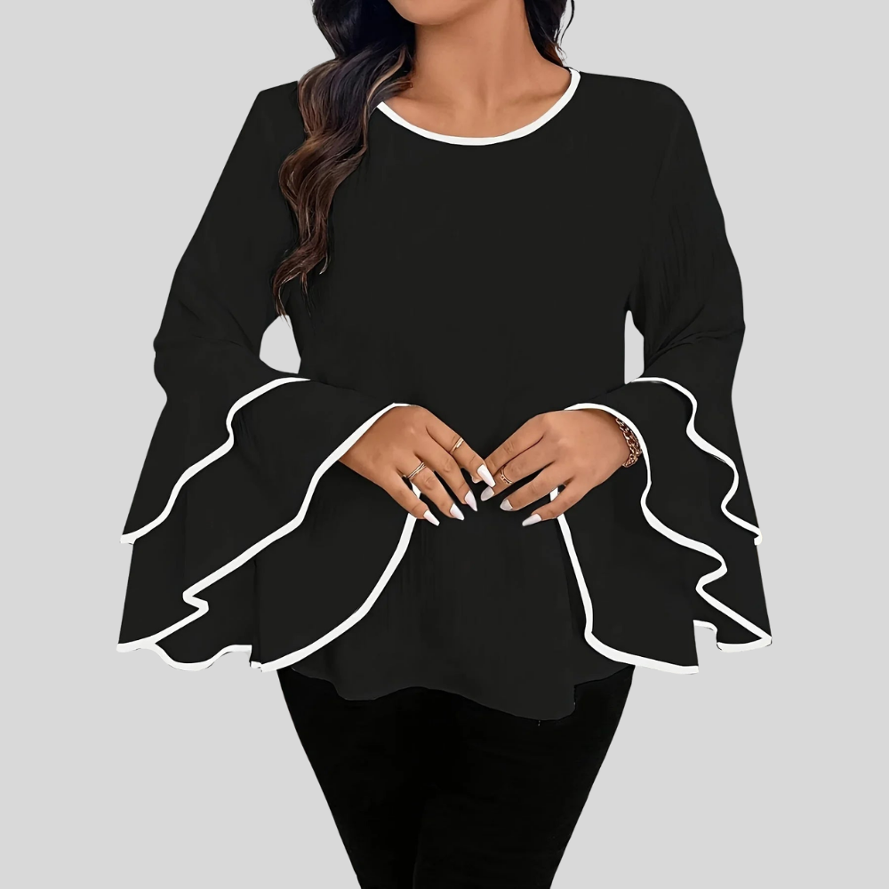 Flared Sleeve Casual Shirt