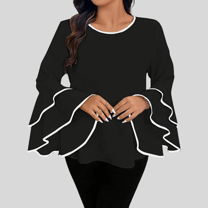 Flared Sleeve Casual Shirt