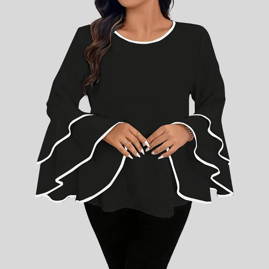 Flared Sleeve Casual Shirt