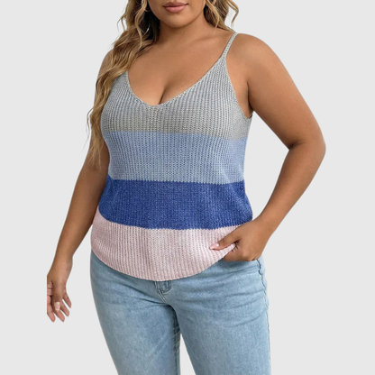 Color Block Plus Size Cami Top