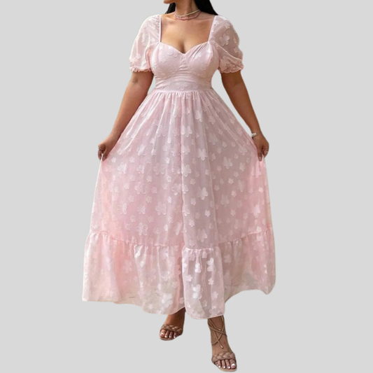 Plus Size Puff Sleeve Dress
