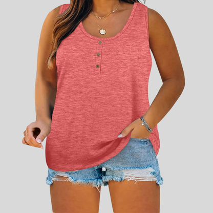 Plus Size Button Tank Top