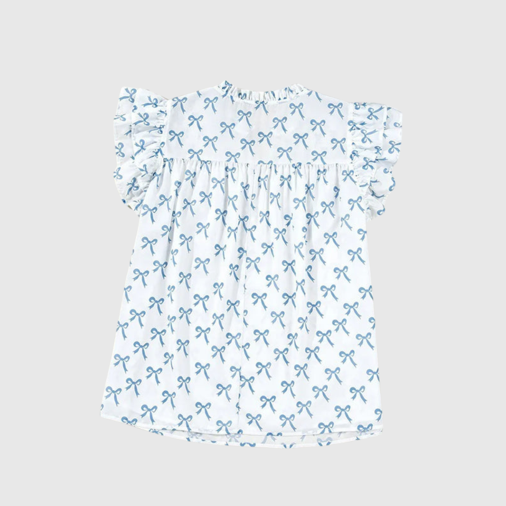 Bow Ruffle Plus Size Blouse