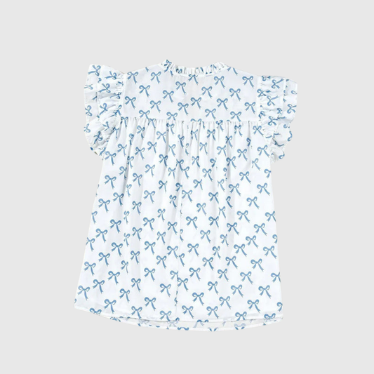 Bow Ruffle Plus Size Blouse