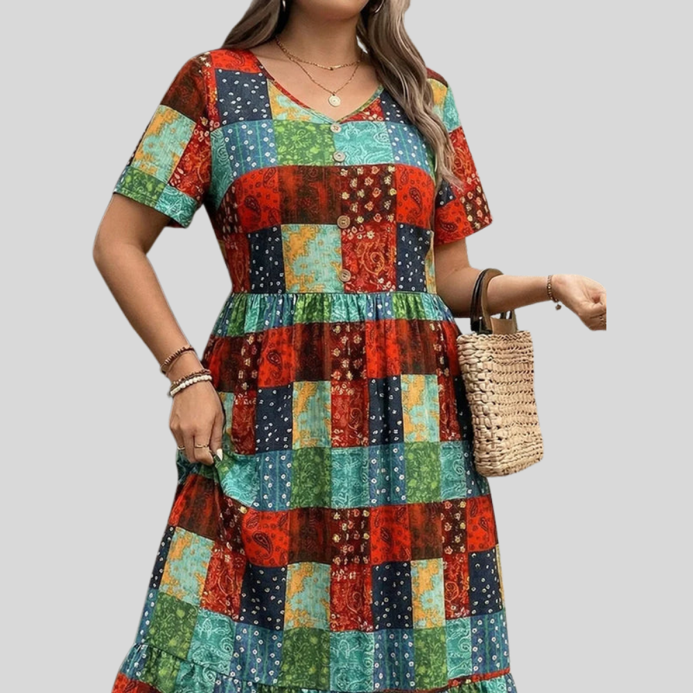 Plus Size Paisley Aline Dress