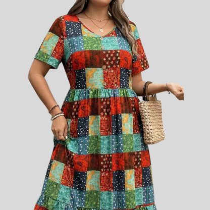 Plus Size Paisley Aline Dress