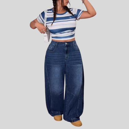 High Waist Straight Leg Jeans