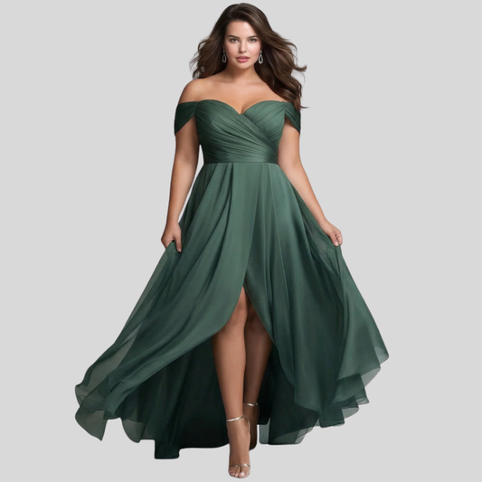 Plus Size Off Shoulder Maxi Dress