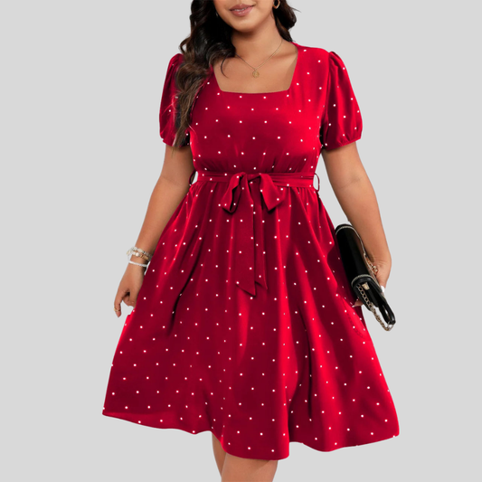Plus Size Polka Dot Dress