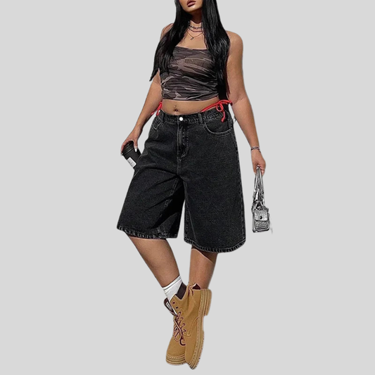 Plus Size Distressed Baggy Jeans