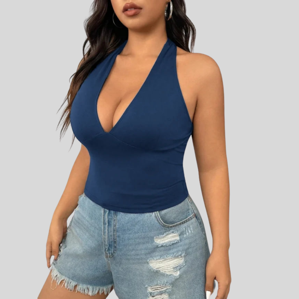 Halter Neck Plus Size Top