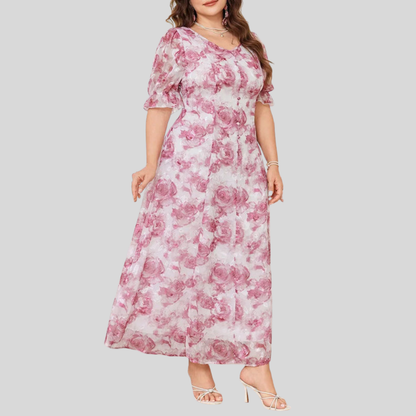 Bloom Puff Plus Size Maxi Dress