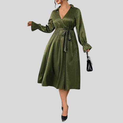 Surplice Plus Size Party Dress