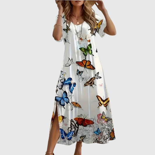 Printed Plus Size Vacation Dress