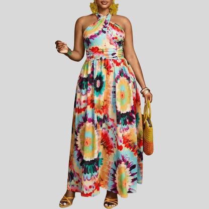 Plus Size Halter Maxi Dress