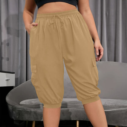 Plus Size Cargo Capri Pants
