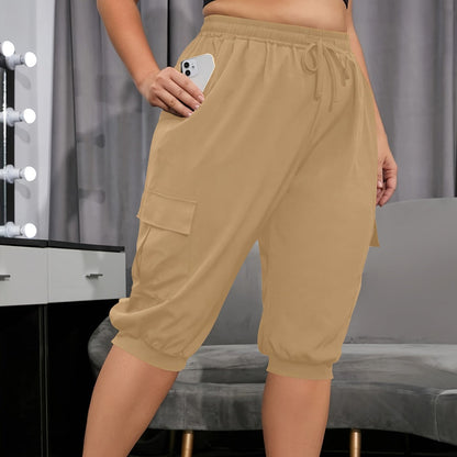 Plus Size Cargo Capri Pants
