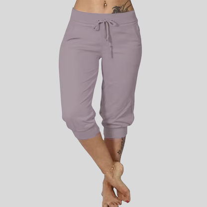 Plus Size Drawstring Capri Pants